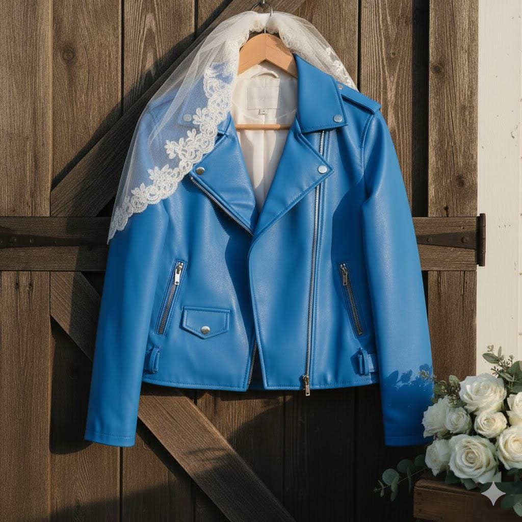Personalized Bridal Leather Moto Jacket | 