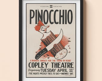 ピノキオ 1940 ヴィンテージ ディズニー映画 漫画ポスター 復刻版 約