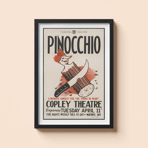 Vintage Pinocchio Poster - Anonymous - 1930s Disney Art