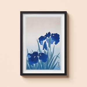 Vintage Iris Flower Poster - Ohara Koson - Japanese Floral Art Wall Art