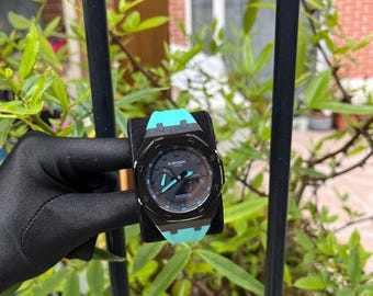 Custom G-Shock Mod - Black & Turquoise Edition