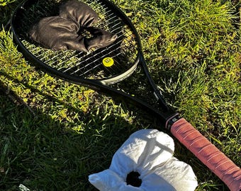 Handgefertigtes Herz Scrunchie, Tennis Haarschmuck, Pferdeschwanz Krawatte im Girly Style