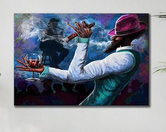 Cool Jazz Man Canvas Art, 
