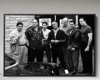 Gangster Family Premium Art, Tony Black and White, Movies and TV Wall Art, Poster, Home Decor, Gift, Wrapped or Canvas Print Art,