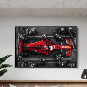 Pit Stop canvas, Pit Stop Print, Formula Wall Art, Formula Framed Wall Art