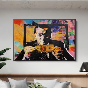 Wolf of Wall Street, Canvas Wall Art, Money Talks, Modern Pop Art, Abstract Decor, Invincible, Wall Art, Office Decor, Motivational Decor