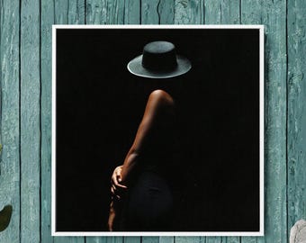 Black woman canvas Print, home decoration, black girl, ready to hang, canvas wall art, Black Girl Art