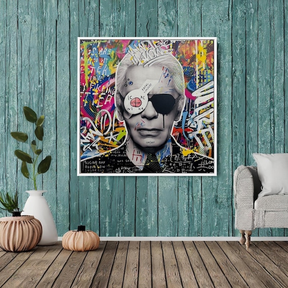 Lagerfeld Street Graffiti Pop Art Canvas Wall Art – Iconic Fashion