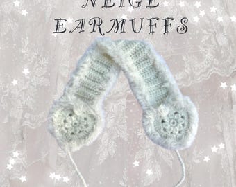 Crochet earmuffs, heart-shaped earmuffs, Christmas crochet pattern, winter hat crochet, earmuffs, Christmas gift idea, beginner friendly
