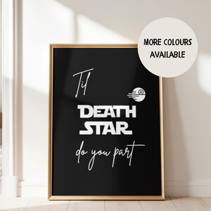 Til Death Star Do You Part Wall Print - Star Wars Couples Art