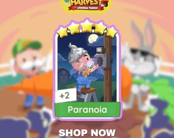 PARANOIA Set 19 | 5 Star Sticker - Monopoly_GO Happy Harvest Album