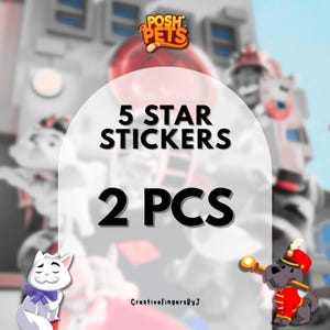 Mono_poly_GO 5 Star Sticker Bundle (2 Piece) Posh Pets Album