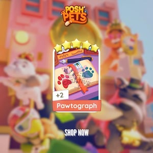 PAWTOGRAPH Set 21 | 5 Star Sticker - Monopoly_GO Posh Pets Album