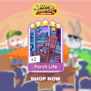 PORCH LIFE Set 18 | 5 Star Sticker - Monopoly_GO Happy Harvest Album