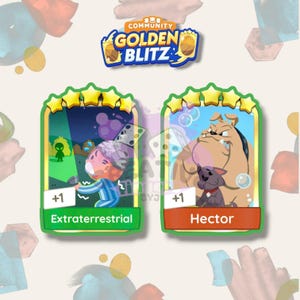 Extraterrestrial & Hector | Sticker Golden Blitz Monopoly_go | Happy Harvest Album