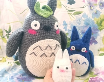 Mi vecino Totoro Amigurumi set /Totoro peluche / Totoro crochet/hecho a mano/crochet totoro set