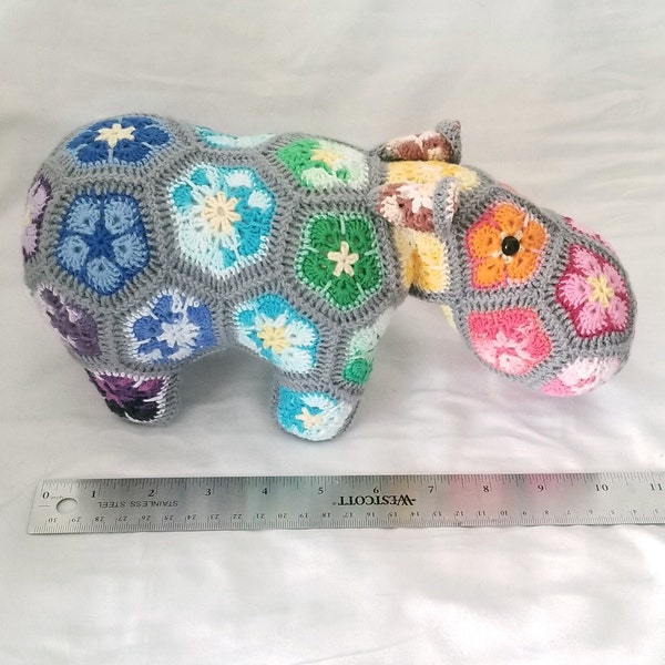 Handmade Happypotamus african flower rainbow Hippo