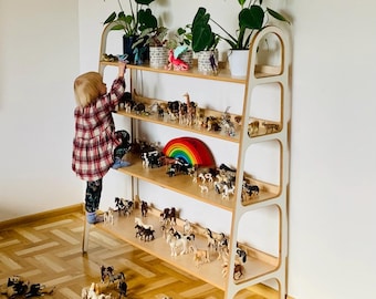 Montessori Toddler Toy Shelf – 4-Shelf Display, Birch Plywood