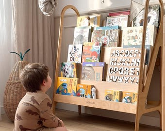 Montessori Birch Plywood Bookshelf | Toddler Display Shelf