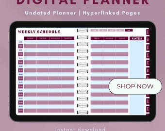 The Perfect 2026 Digital Planner | Undated Hyperlinked Agenda (GoodNotes, Notability, PDF)