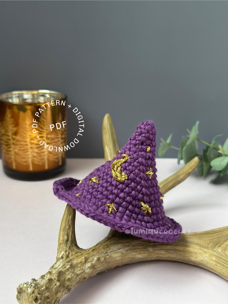 Witch Hat Amigurumi Crochet Pattern PDF – Halloween Toy Accessory ...
