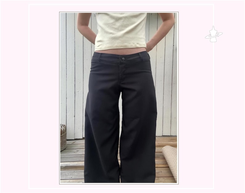 Aubrey Low Waist Wide Leg Pants Sewing Pattern (digital PDF ...