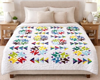 Patrón de colcha Aurora Burst / Patchwork Radiant Starburst (Descarga en PDF)