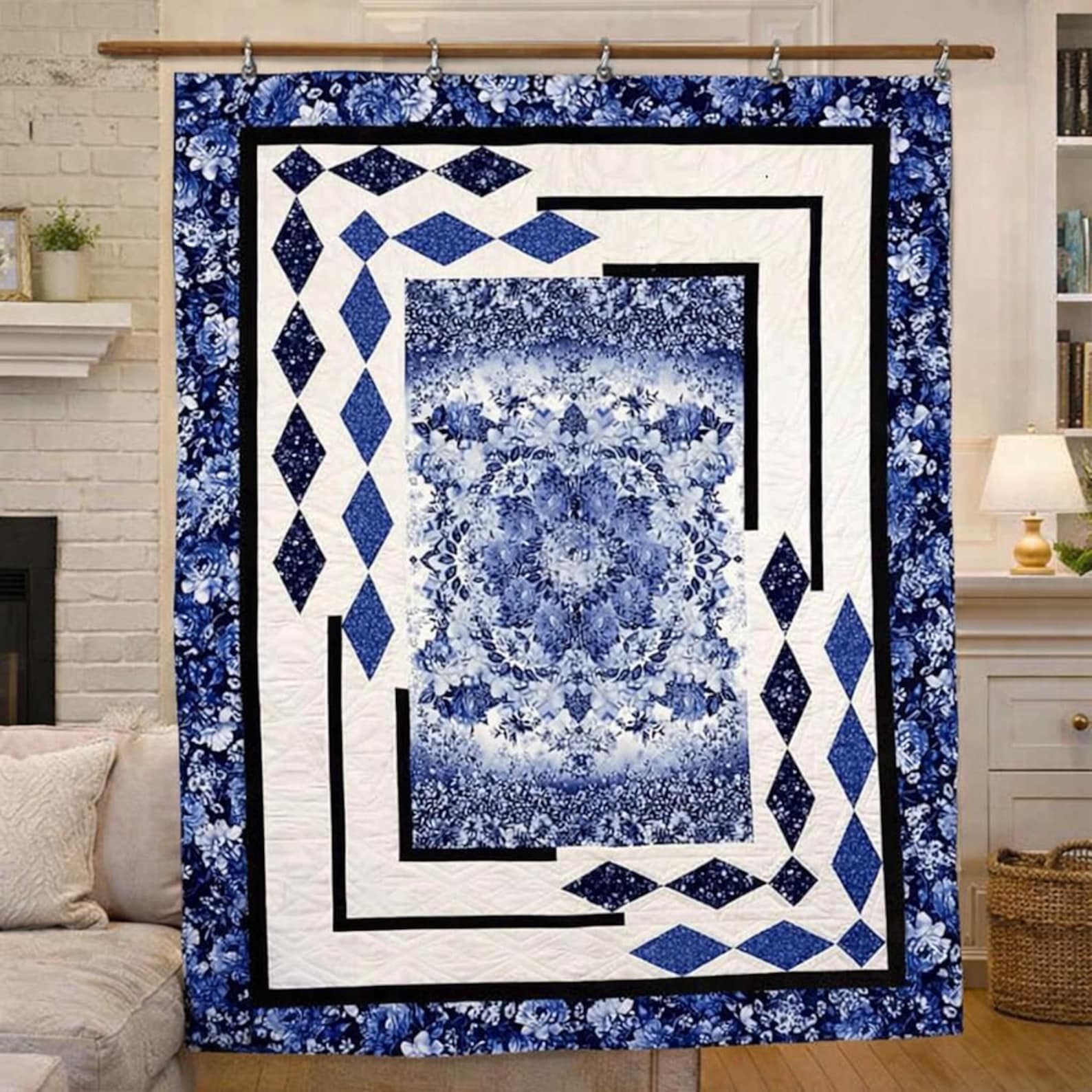 Panel Quilt Pattern PDF | Beginner Friendly Throw Size (56 X 75 ...