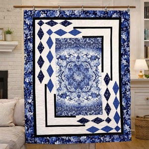 Panel Quilt Pattern PDF | Beginner Friendly Throw Size (56 x 75) | Instant Download