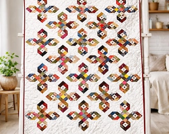 Eternal Knots Quilt Pattern | Celtic Patchwork Bed Quilt (PDF Download)