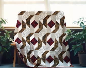 Eternal Mother’s Embrace Quilt Pattern | Heart Patchwork, Romantic Design (PDF Download)