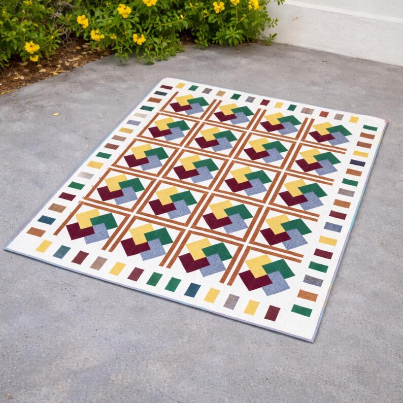 Interwoven Paths Quilt Pattern | Modern Geometric Patchwork (PDF ...