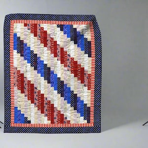 Patriotic Waves Quilt Pattern | Americana Throw Size (48x64) (PDF Download)