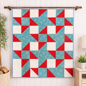 ルビースターライトキルトパターン｜ミニスターパッチワークウォールハンギング（PDFダウンロード） 画像 3