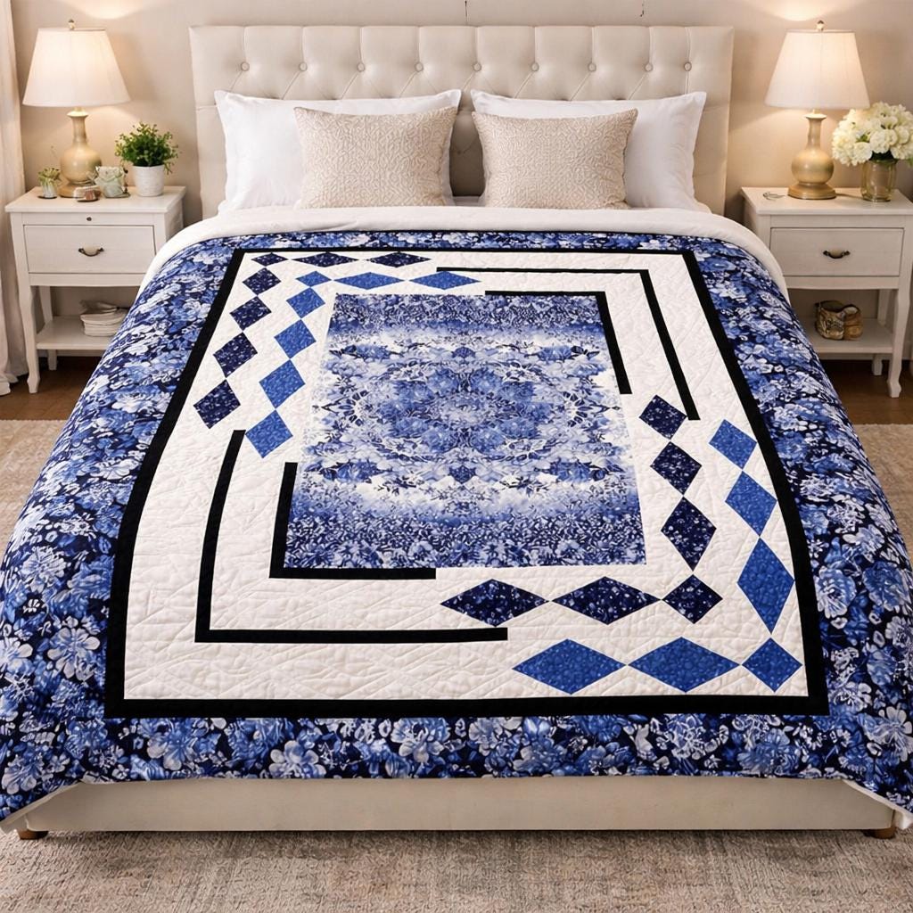 Panel Quilt Pattern PDF | Beginner Friendly Throw Size (56 X 75 ...
