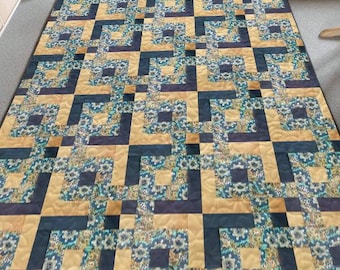 Golden Harvest Quilt Pattern | Cozy Fall Patchwork Throw (PDF Download)