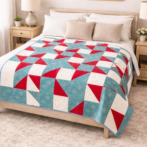 ルビースターライトキルトパターン｜ミニスターパッチワークウォールハンギング（PDFダウンロード） 画像 2