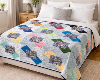 Regenbogen Reflections Quilt Anleitung | Deko für den Überwurf 48x64 (PDF Download)