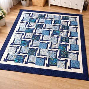 Zip It Quilt Pattern | Modern Fat Quarter Patchwork (PDF Download)