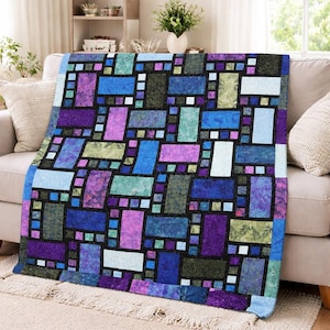 Modern Mosaic Quilt Pattern | Freeze Frame Geometric Design (PDF Pattern)