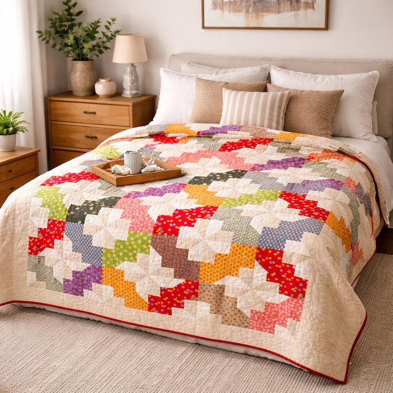 Cotton Pinwheel Quilt - Etsy