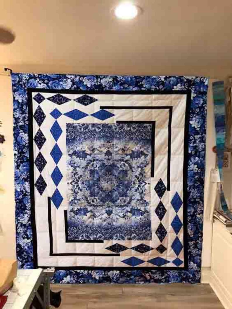 Panel Quilt Pattern PDF | Beginner Friendly Throw Size (56 X 75 ...