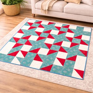 ルビースターライトキルトパターン｜ミニスターパッチワークウォールハンギング（PDFダウンロード） 画像 5