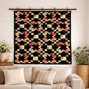 Radiant Summer Quilt Pattern | Bright Patchwork Throw (Digital PDF Download)