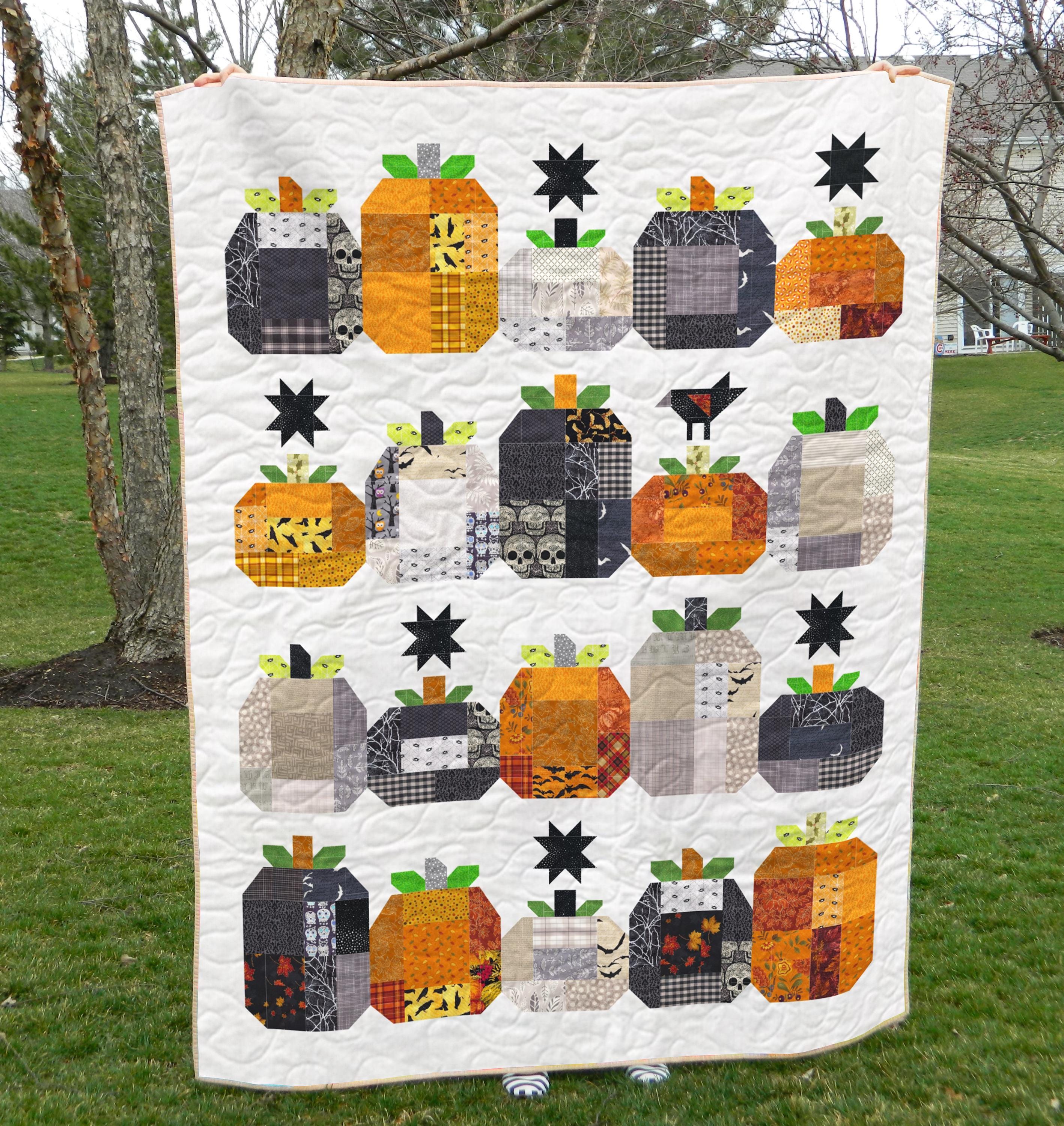 Pumpkin Patch Magic Quilt Pattern | Autumn Patchwork Throw (PDF ...