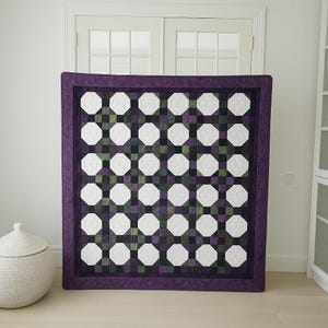 Bali Snowballs Quilt Pattern | Modern Geometric Lattice (PDF Download)