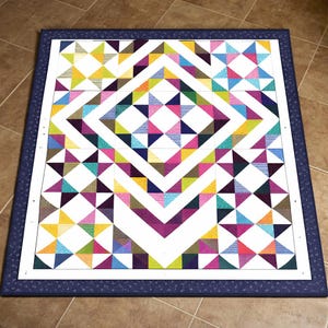 Central Star Radiance Quilt Pattern PDF | Modern Starburst Design |  Scrappy Geometric Quilt | Digital Download