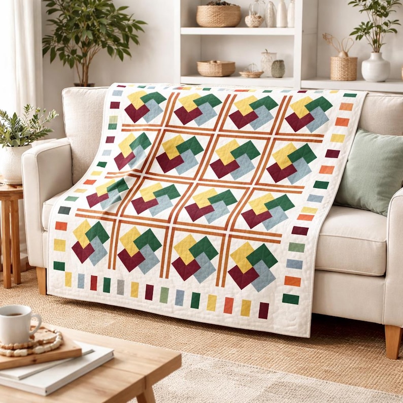 Interwoven Paths Quilt Pattern | Modern Geometric Patchwork (PDF ...
