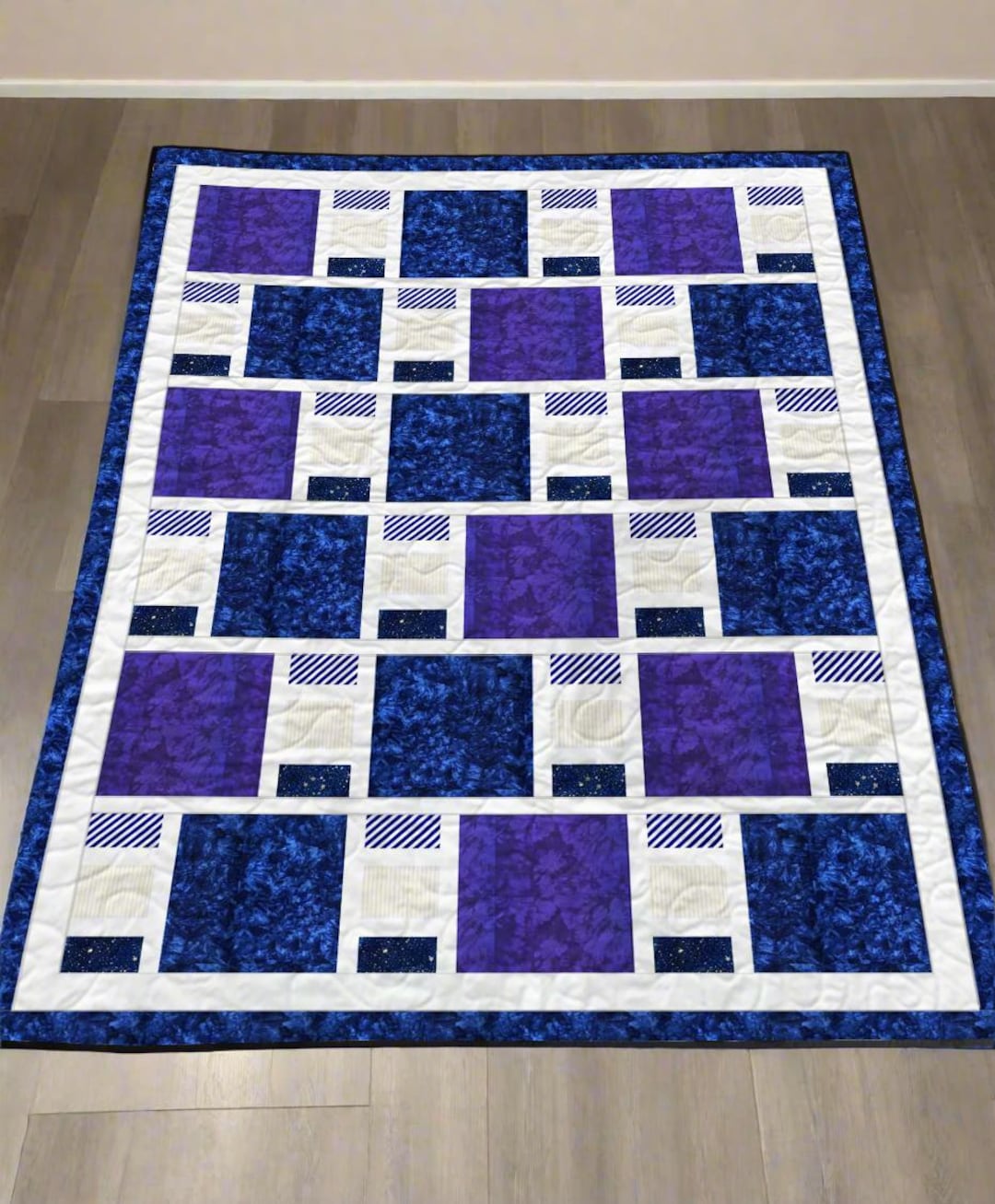 洋書　Quilt masterpiece Midnight Mosaic Quilt Pattern | Geometric Throw (52