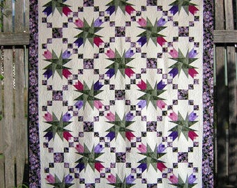 Twirling Tulips Quilt Pattern